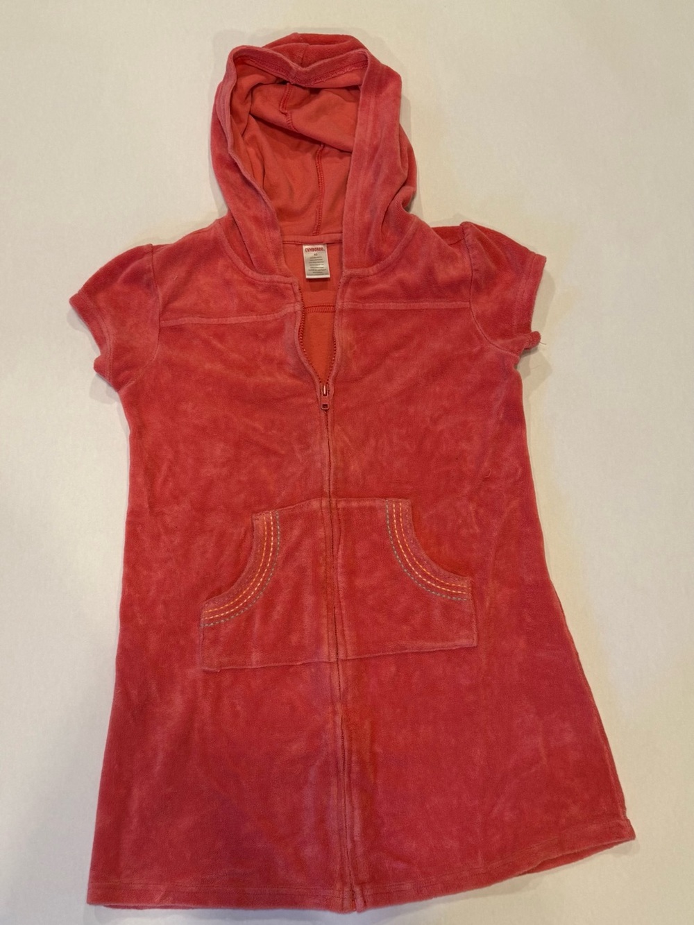 Gymboree Coral Hooded Short-Sleeve Swim Coverup